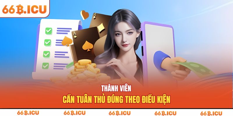 Thành viên cần tuân thủ đúng theo điều kiện
